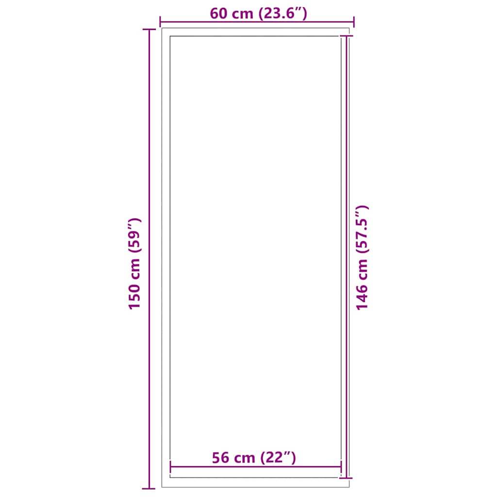 vidaXL Χαλάκι Εξώπορτας Μαύρο 60 x 150 cm Πολυπροπυλένιο