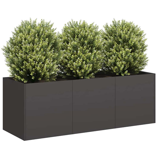 vidaXL Ζαρντινιέρα Μαύρη 120x40x40 εκ. από Χάλυβα Ψυχρής Έλασης