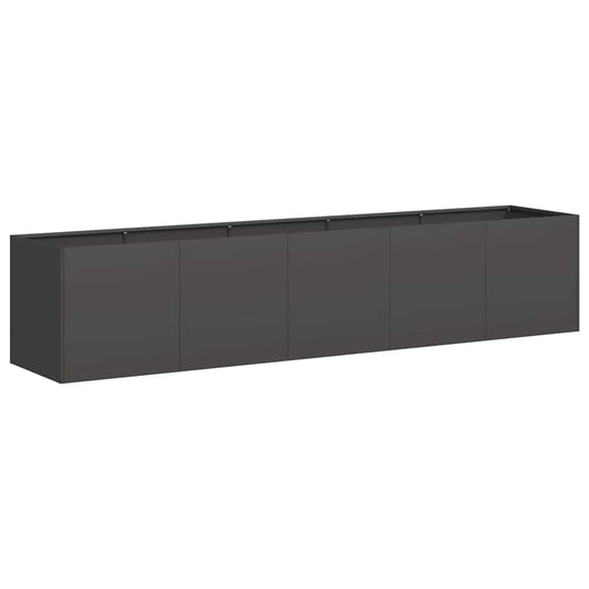 vidaXL Ζαρντινιέρα Μαύρη 200x40x40 εκ. από Χάλυβα Ψυχρής Έλασης