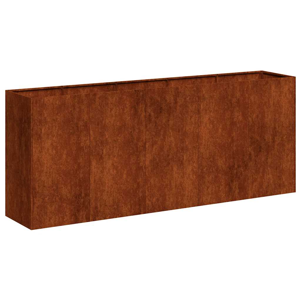 vidaXL Ζαρντινιέρα 200x40x80 εκ. Ατσάλι Σκληρυθέν στον Αέρα
