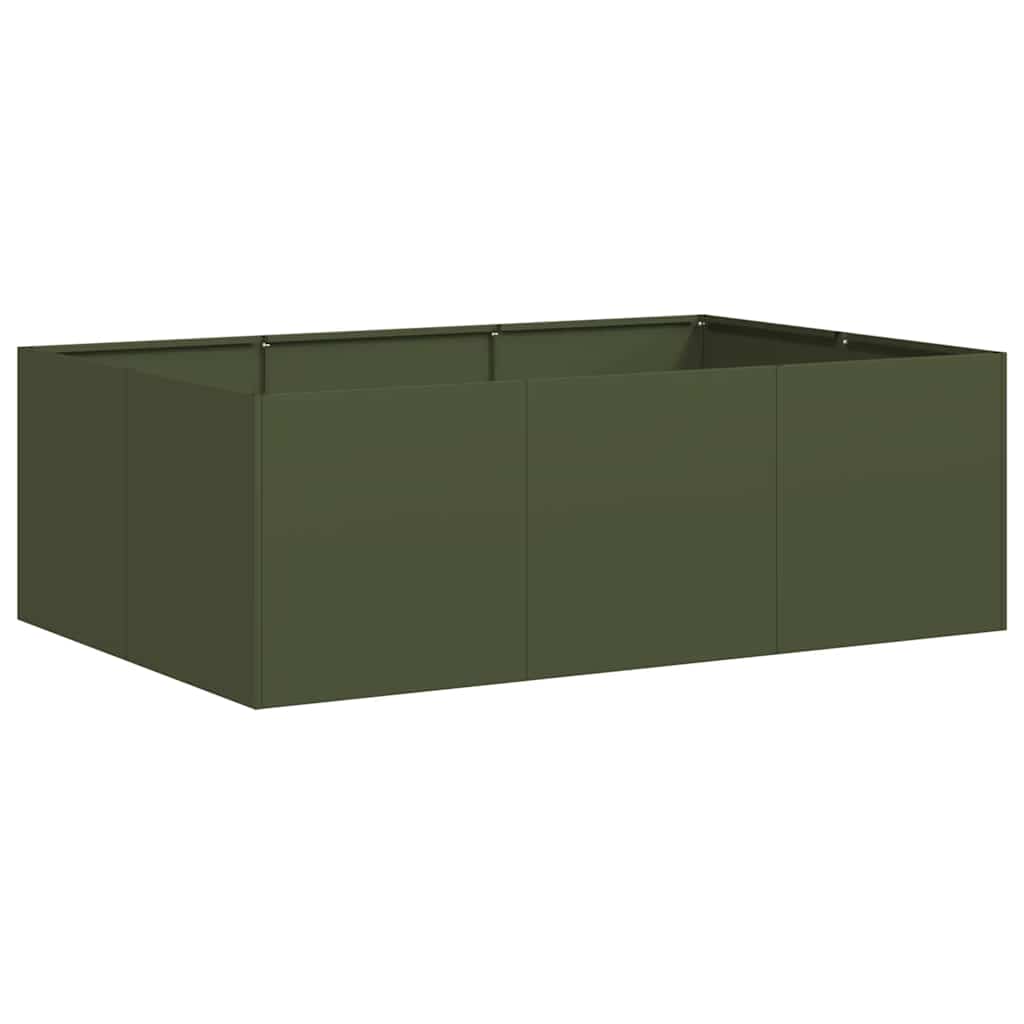 vidaXL Ζαρντινιέρα Λαδί 120x80x40 εκ. από Χάλυβα