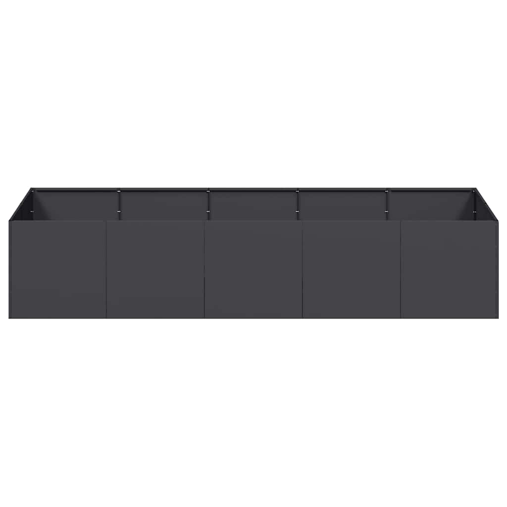 vidaXL Ζαρντινιέρα Μαύρη 200x80x40 εκ. από Χάλυβα
