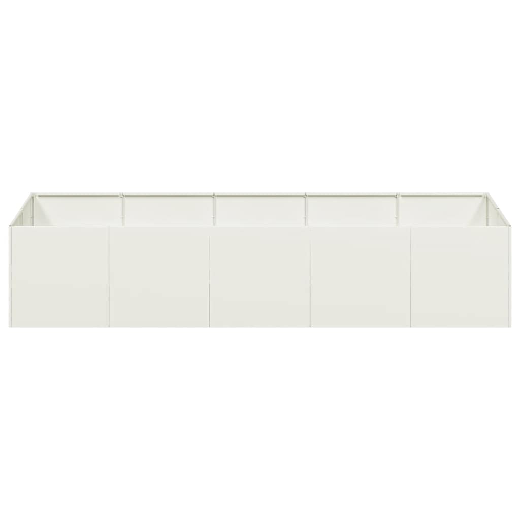 vidaXL Ζαρντινιέρα Λευκή 200x80x40 εκ. από Χάλυβα