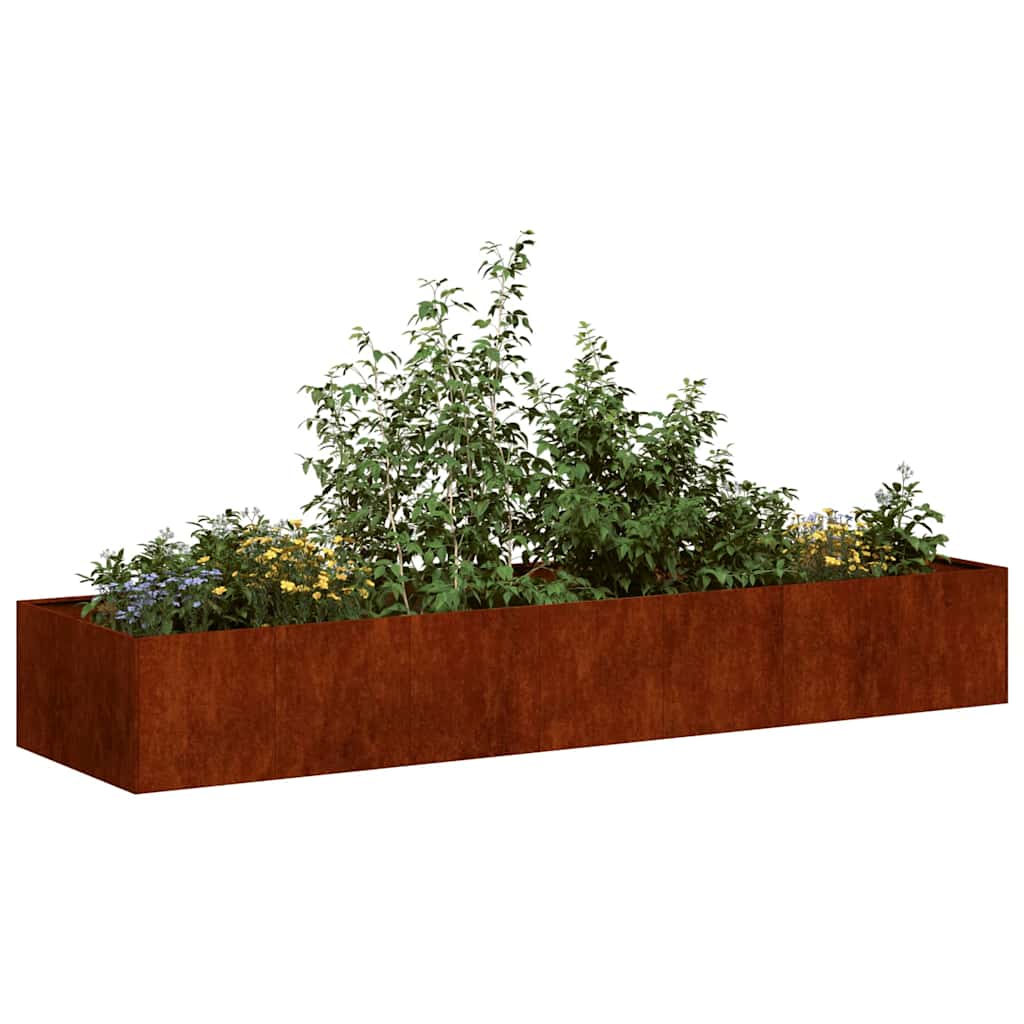 vidaXL Ζαρντινιέρα 280x80x40 εκ. Ατσάλι Σκληρυθέν στον Αέρα