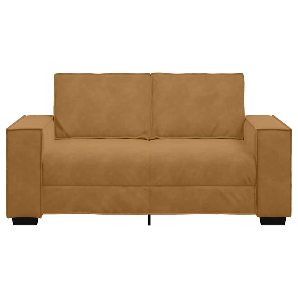 vidaXL Διθέσιος Καναπές Καφέ Βελούδινος 160x78x84 εκ.