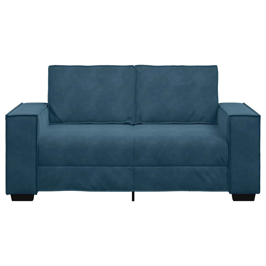 vidaXL Διθέσιος Καναπές Μπλε Βελούδινος 160x78x84 εκ.