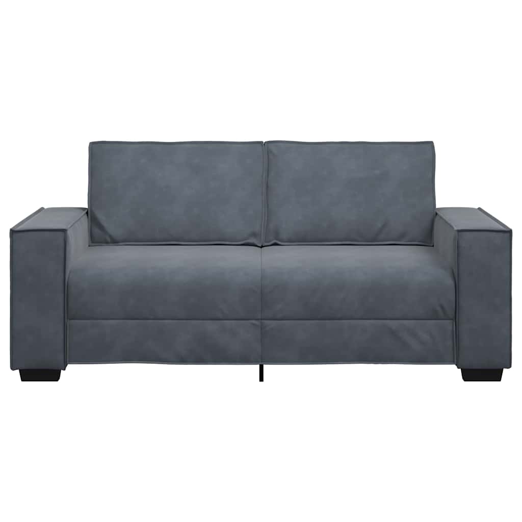vidaXL Διθέσιος Καναπές Σκούρο Γκρι 180x78x84 εκ. Βελούδο