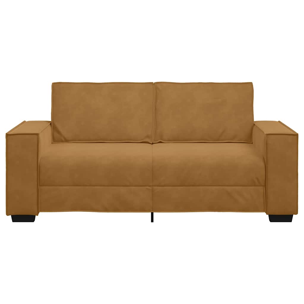 vidaXL Διθέσιος Καναπές Καφέ Βελούδινος 180x78x84 εκ.