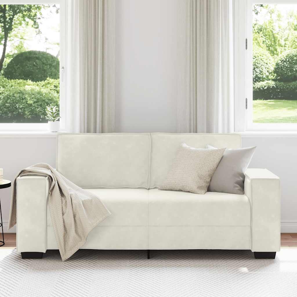 vidaXL Διθέσιος Καναπές Κρεμ 180x78x84 εκ. Βελούδο