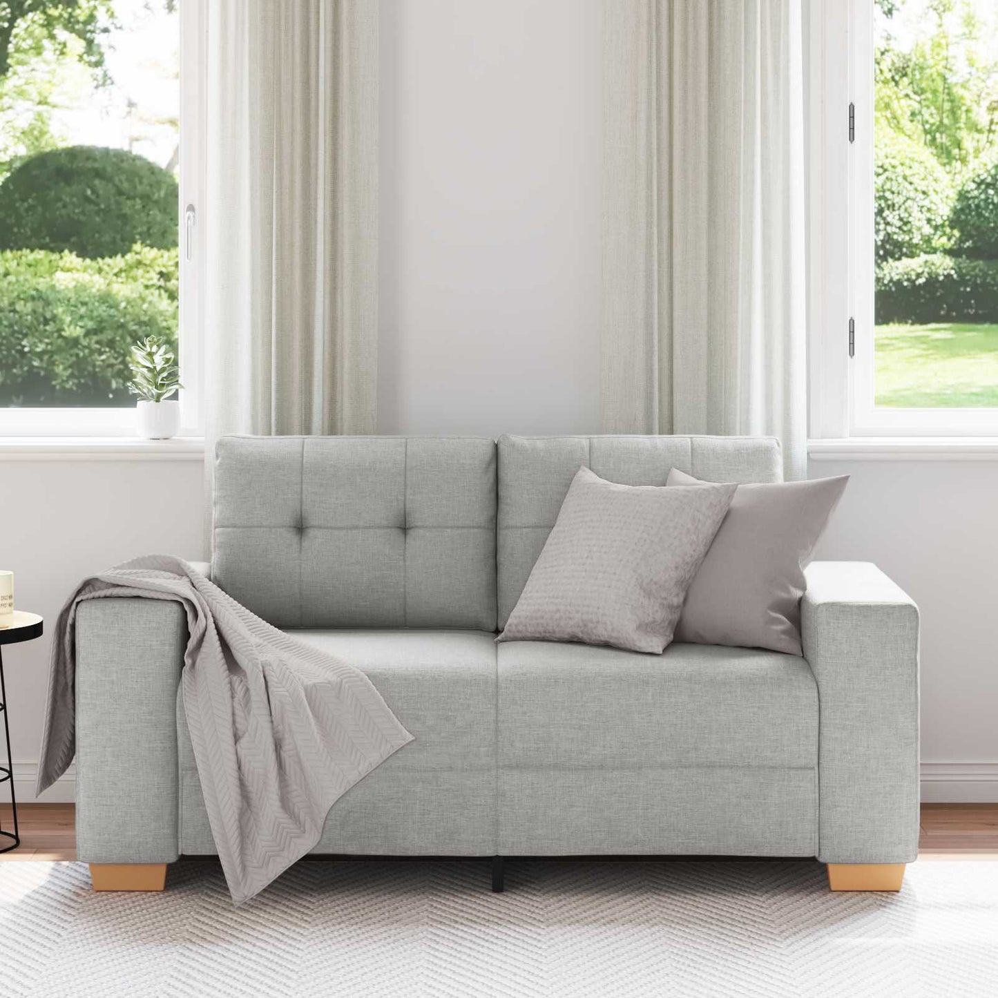vidaXL Διθέσιος καναπές Σκίουρος Γκρί 160 cm ύφασμα