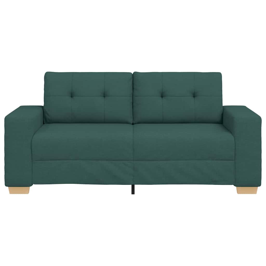 vidaXL Καναπές-Διθέσιος Σκούρο Πράσινο 180x77x82 εκ. Ύφασμα