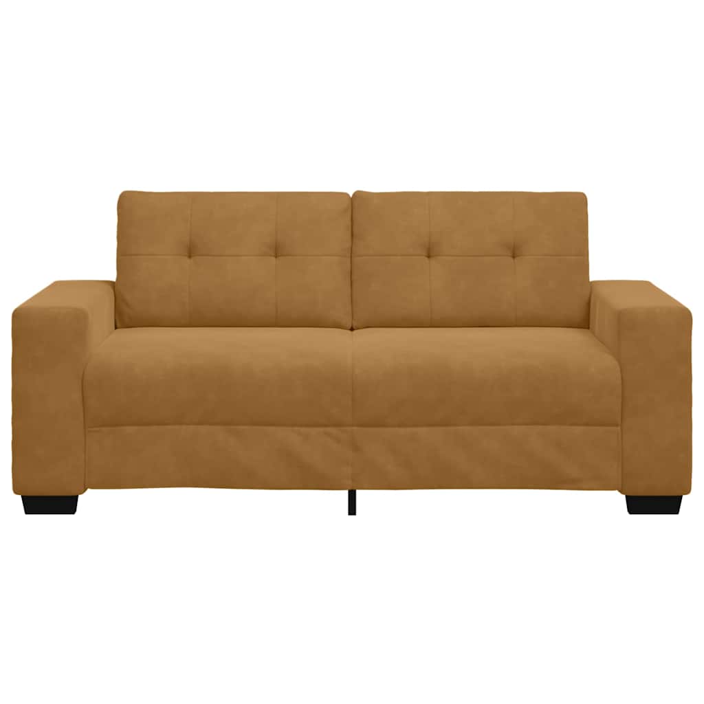 vidaXL Διθέσιος Καναπές-Σετ Καφέ Βελούδινος 180 x 77 x 82 εκ.
