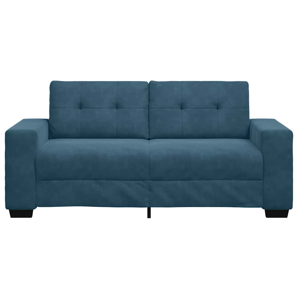 vidaXL Καναπές Διθέσιος Μπλε Βελούδο 180x77x82 εκ.