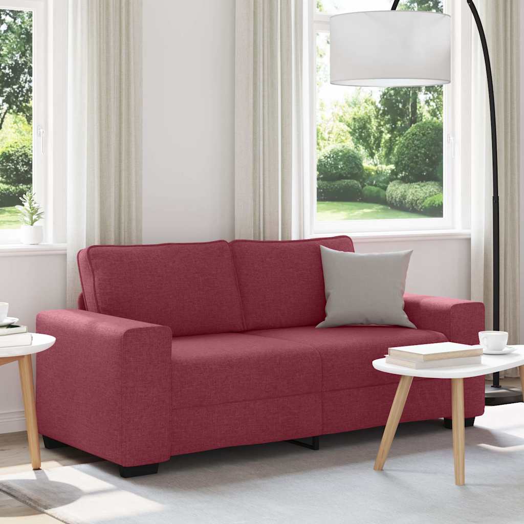 vidaXL Διθέσιος Καναπές Κόκκινος 180x77x82 εκ. Ύφασμα