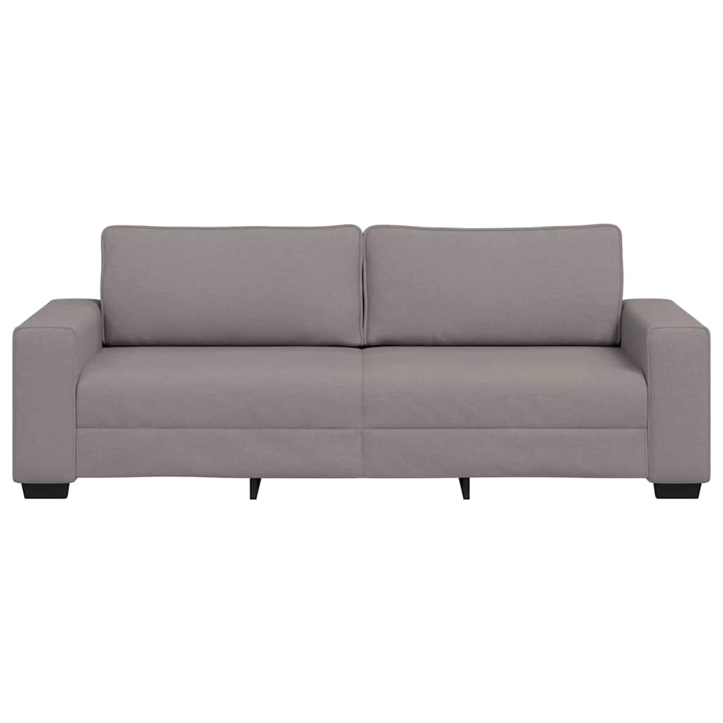 vidaXL Τριθέσιος Καναπές Μπεζ 220x77x82 εκ. Ύφασμα