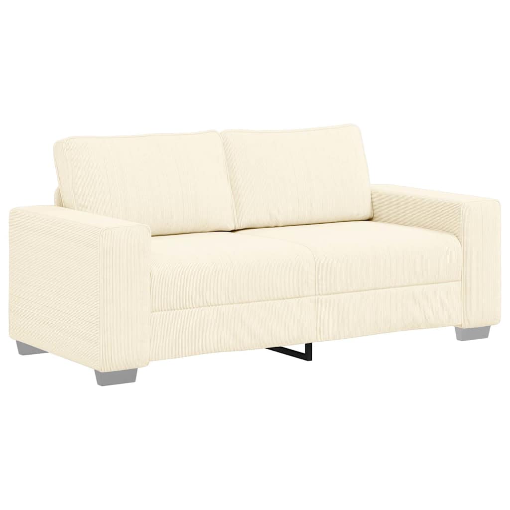 vidaXL Διθέσιος Καναπές-Διάδρομος Κρεμ 180x77x82 εκ. Ύφασμα Κοτλέ