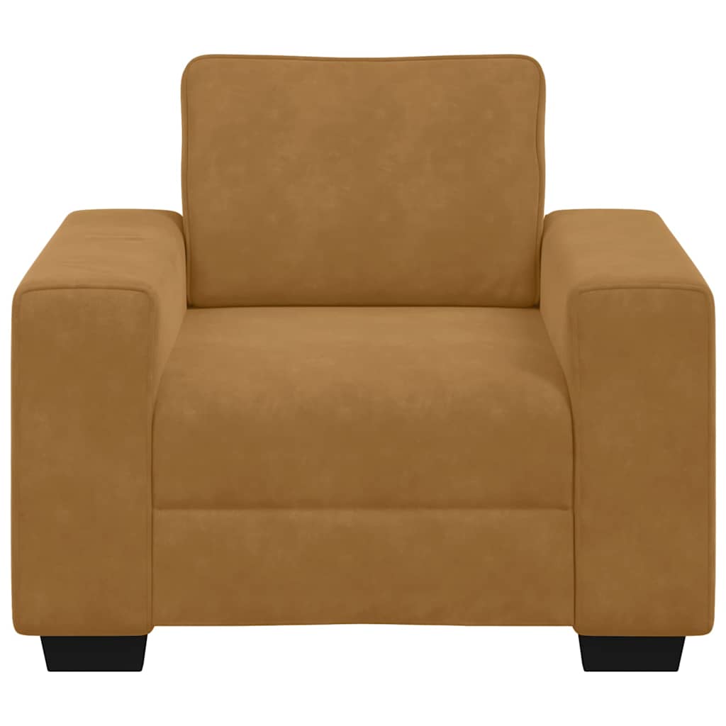 vidaXL Πολυθρόνα Καφέ Βελούδινη 100x77x82 εκ.