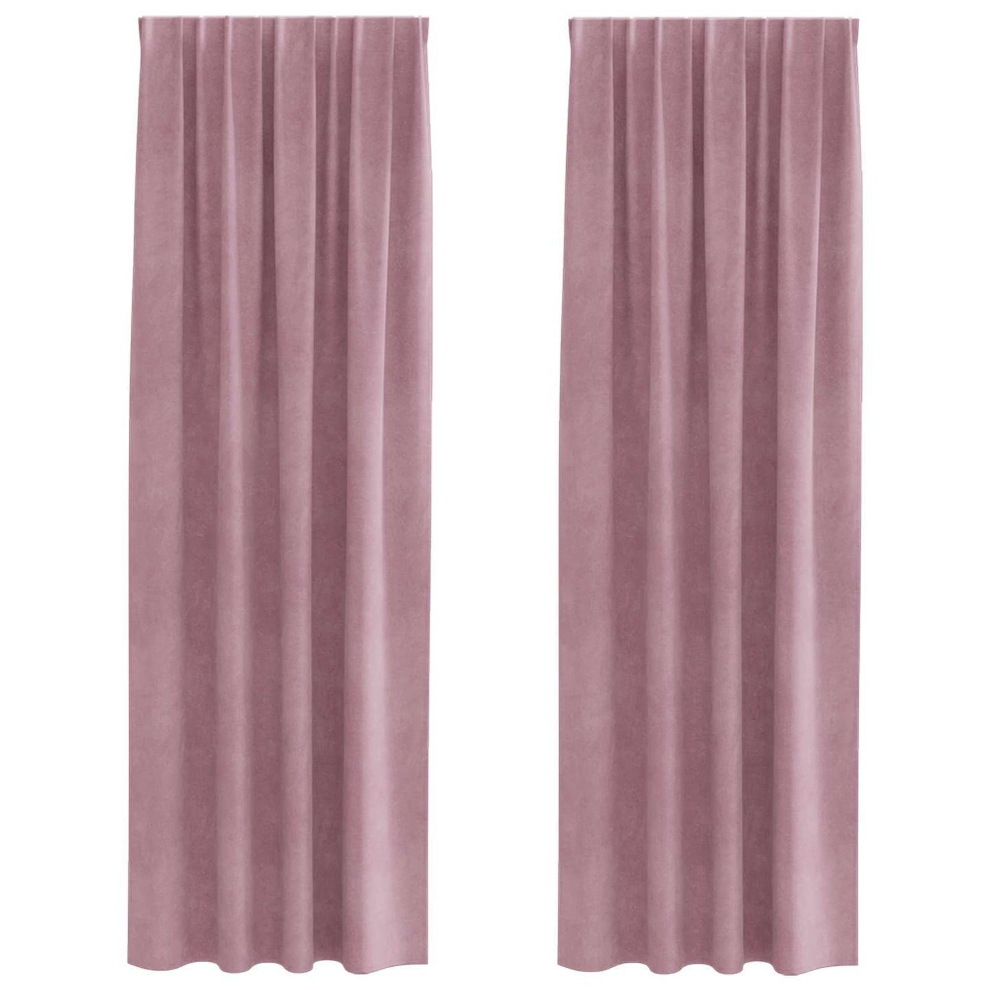 vidaXL Κουρτίνες 2 τμχ. Σκούρο ροζ 140 x 260 cm Βελούδο