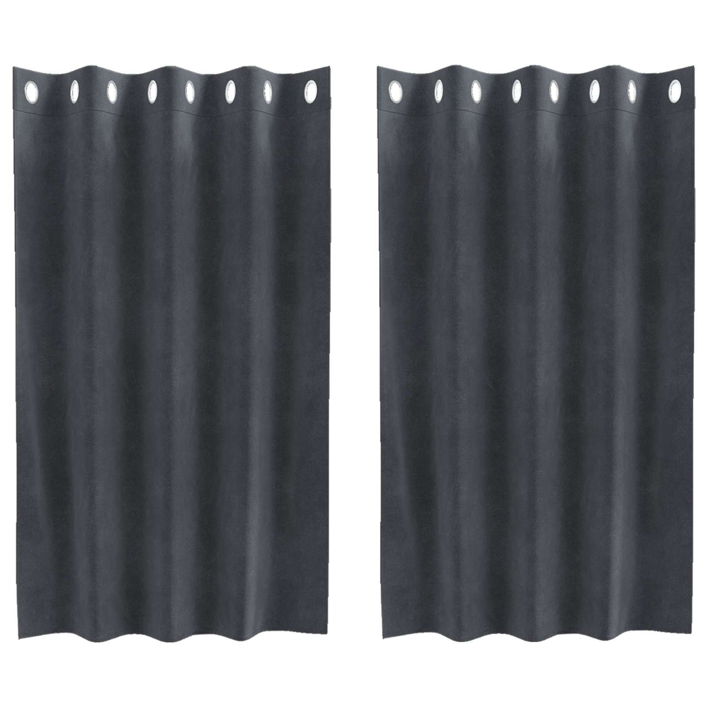 vidaXL Κουρτίνες 2 τμχ. Ανοιχτό γκρι 140 x 140 cm Βελούδο