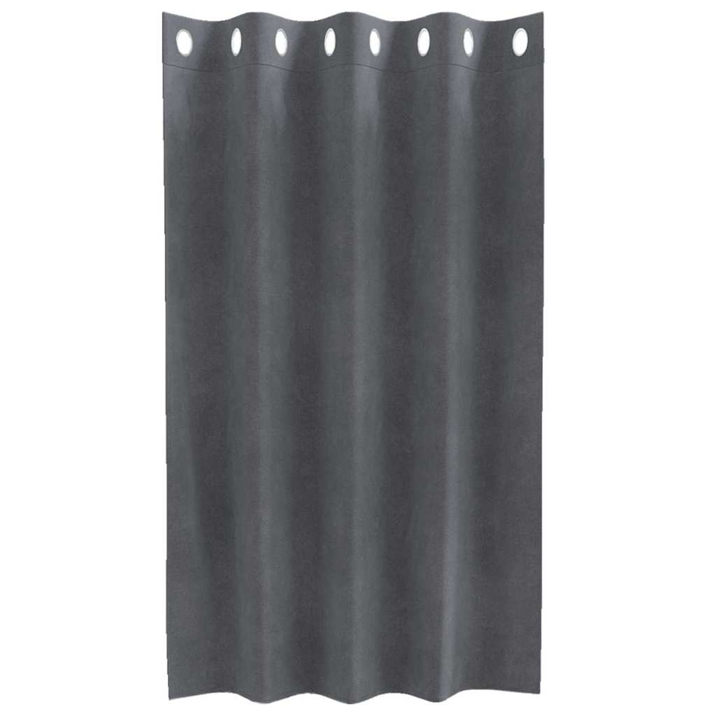 vidaXL Κουρτίνες 2 τμχ. Ανοιχτό γκρι 140 x 140 cm Βελούδο