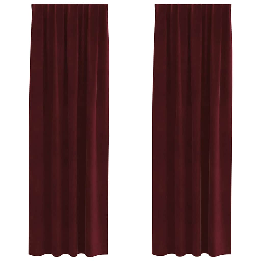 vidaXL Κουρτίνες 2 τμχ. Κόκκινο 140 x 245 cm Βελούδο