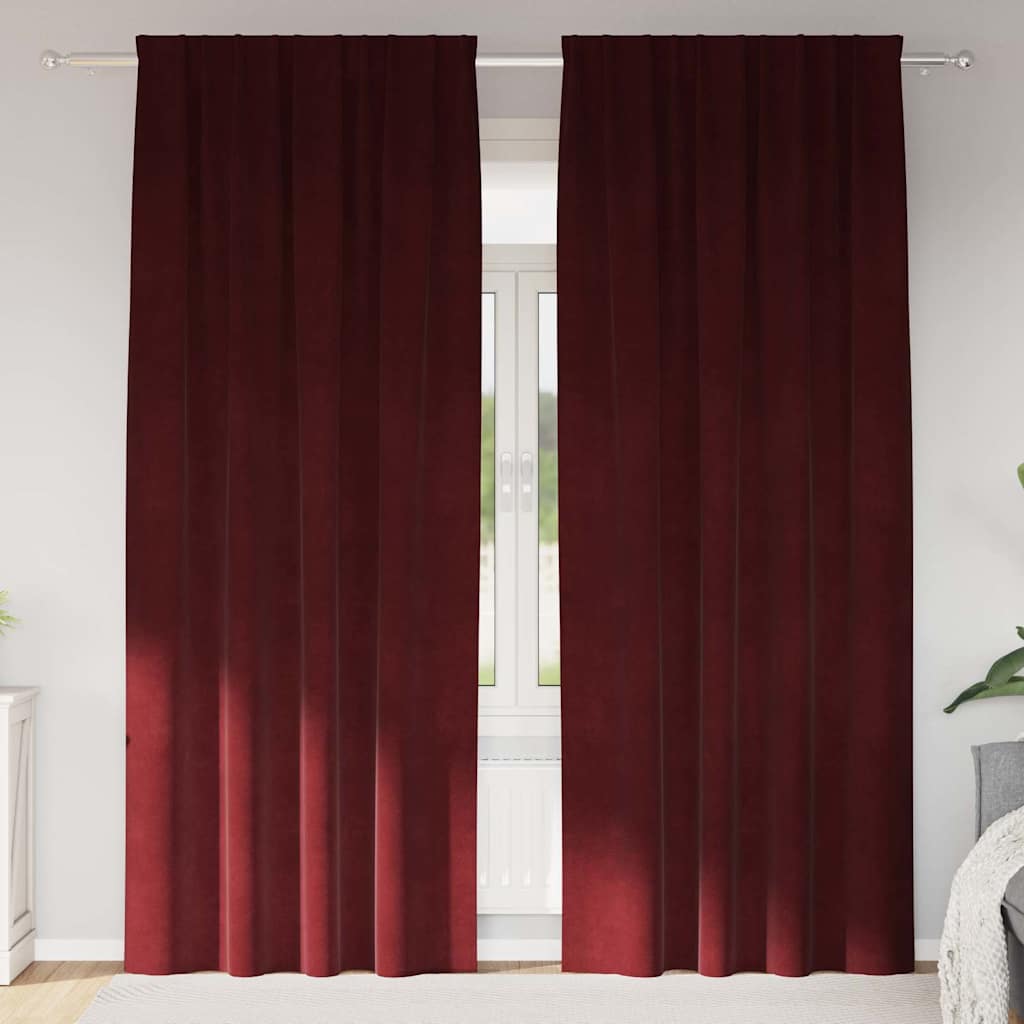 vidaXL Κουρτίνες 2 τμχ. Κόκκινο 140 x 260 cm Βελούδο