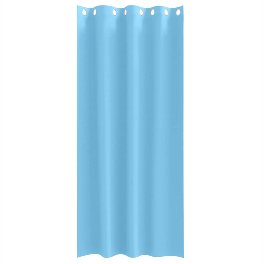 vidaXL Κουρτίνες με κουρτίνες 2 pcs Γαλάζιο 245 x 140 εκ. Πολυεστέρας