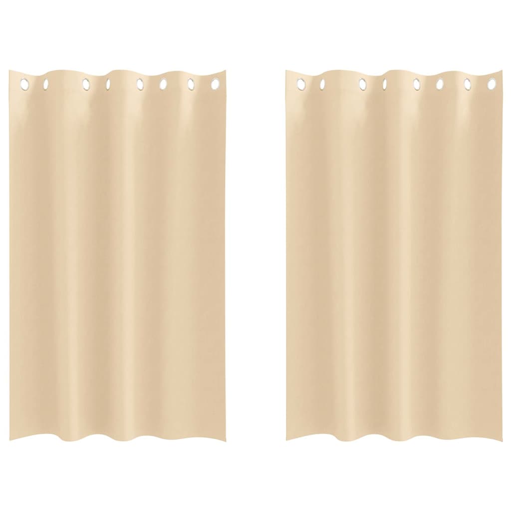 vidaXL Κουρτίνες με κουρτίνες 2 pcs Κρεμ 175 x 140 εκ. Πολυεστέρας