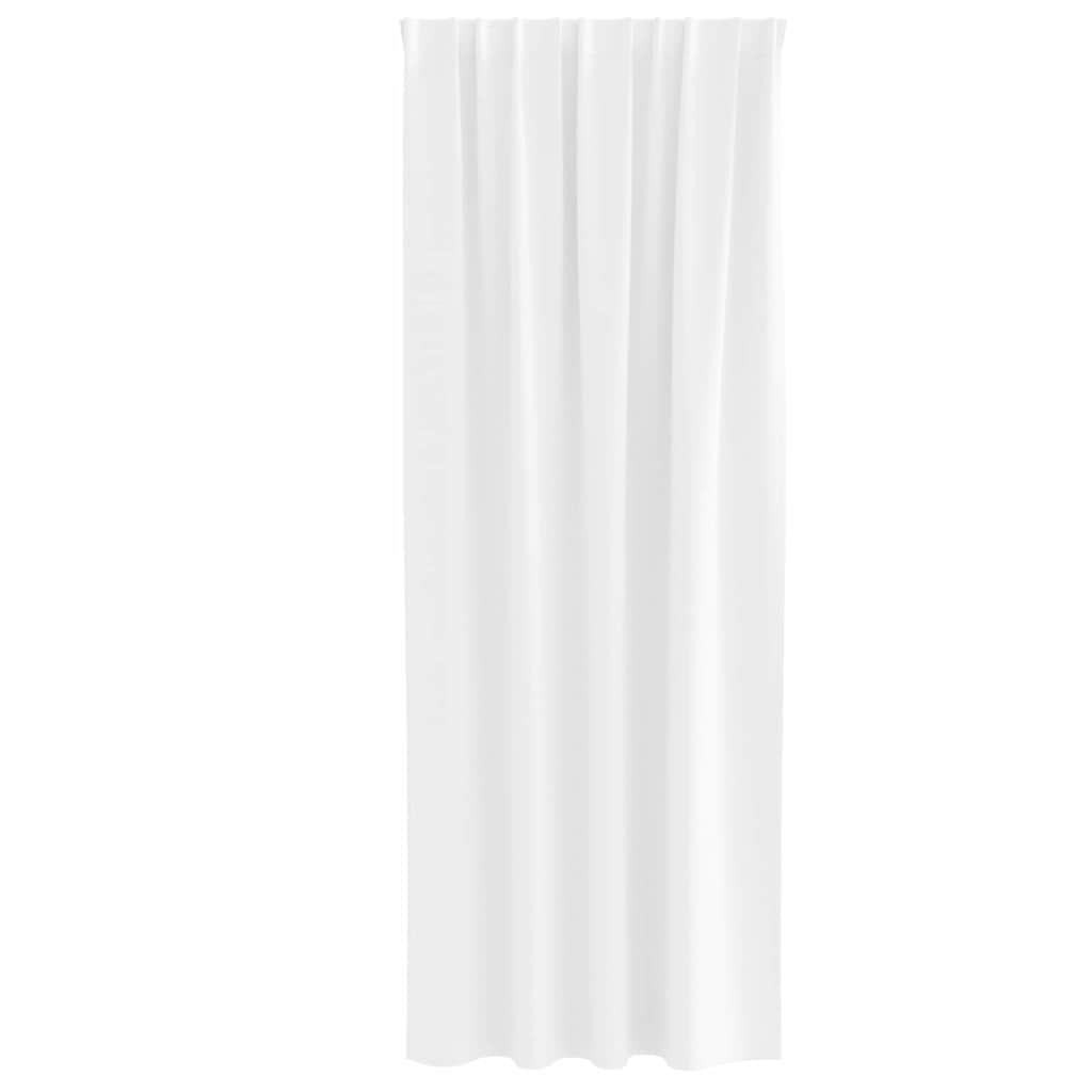 vidaXL Κουρτίνες με κουρτίνες 2 pcs Καθαρό Λευκό Πολυεστέρας