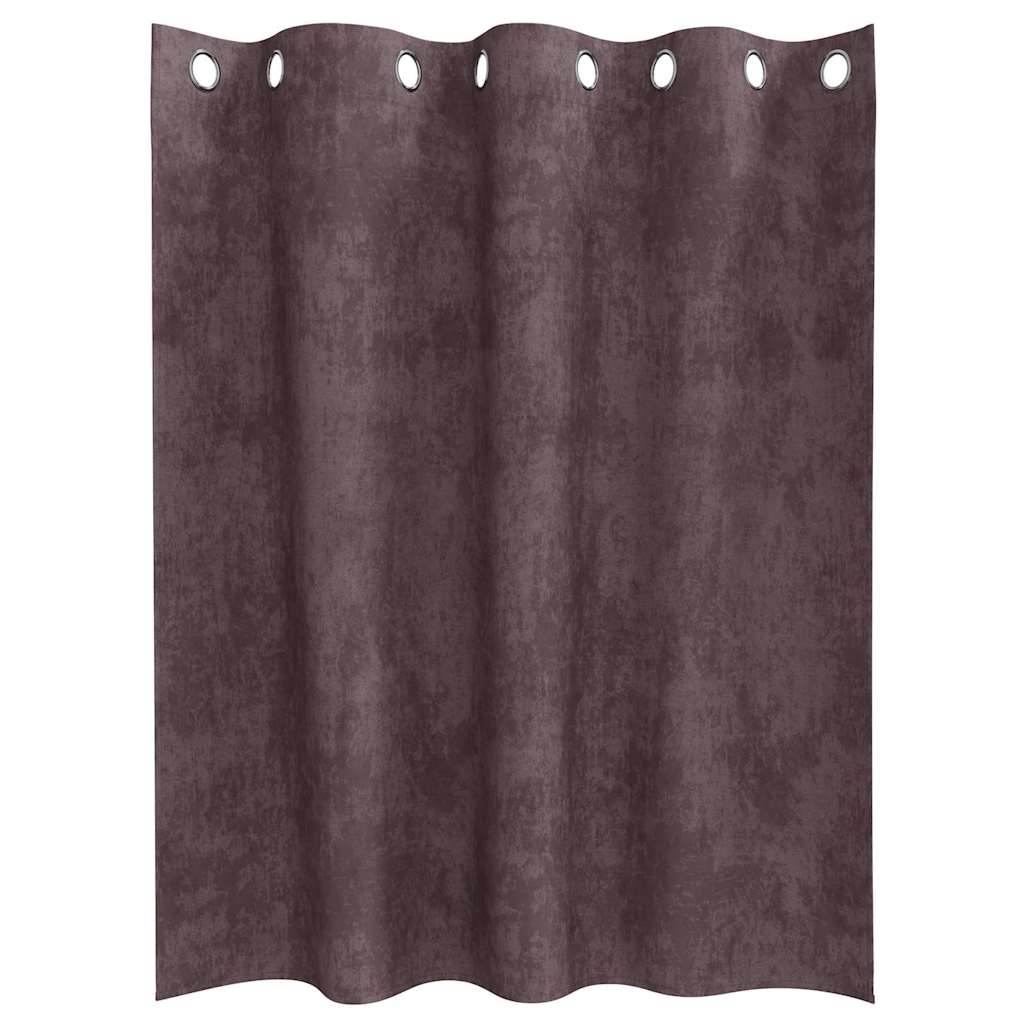 vidaXL Βελούδινες Κουρτίνες 2 τμχ. Καφέ 140 x 140 cm Βελούδο