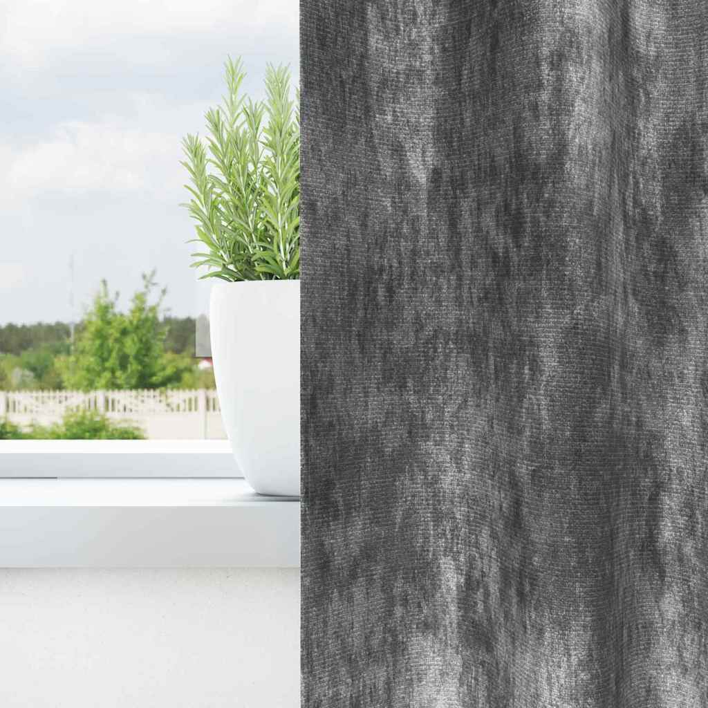 vidaXL Βελούδινες Κουρτίνες 2 τμχ. Γκρι 140 x 140 cm Βελούδο