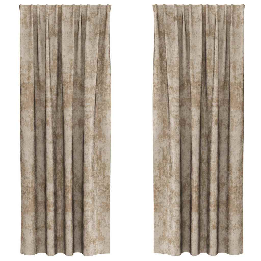 vidaXL Βελούδινες Κουρτίνες 2 τμχ. Μπρονζέ 245 x 140 εκ. Βελούδο