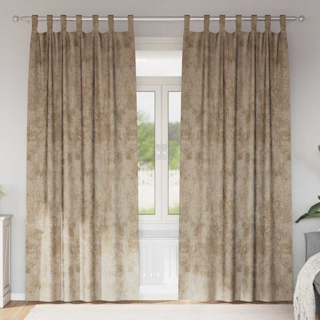vidaXL Βελούδινες Κουρτίνες 2 τμχ. Μπρονζέ 245 x 140 εκ. Βελούδο