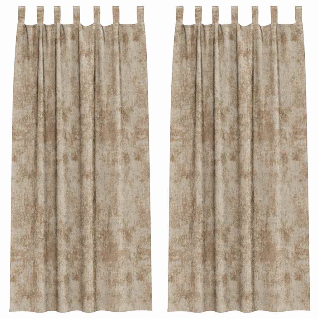 vidaXL Βελούδινες Κουρτίνες 2 τμχ. Μπρονζέ 245 x 140 εκ. Βελούδο