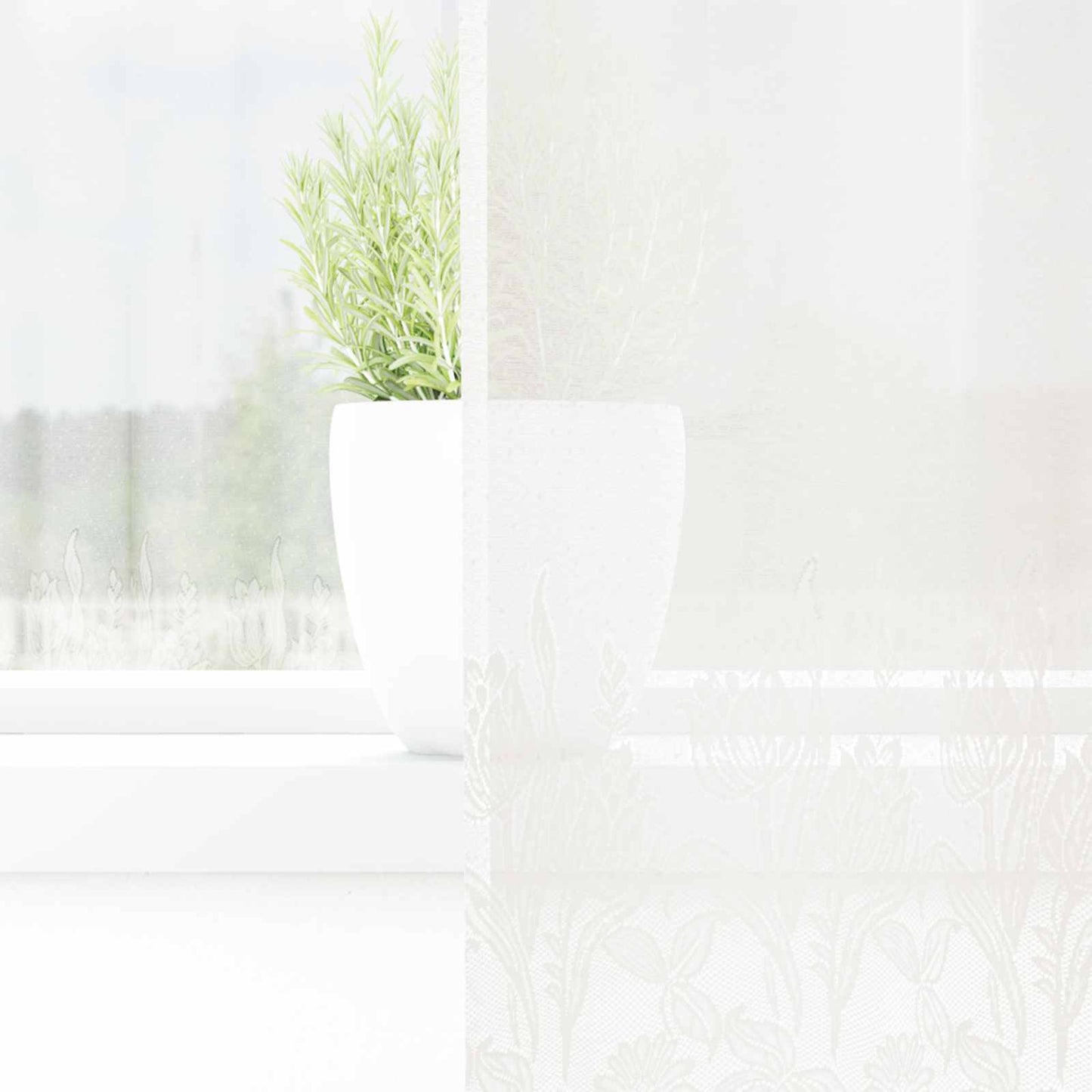 vidaXL Κουρτίνα Δαντέλας Λευκό 300 x 150 cm Πολυεστέρας