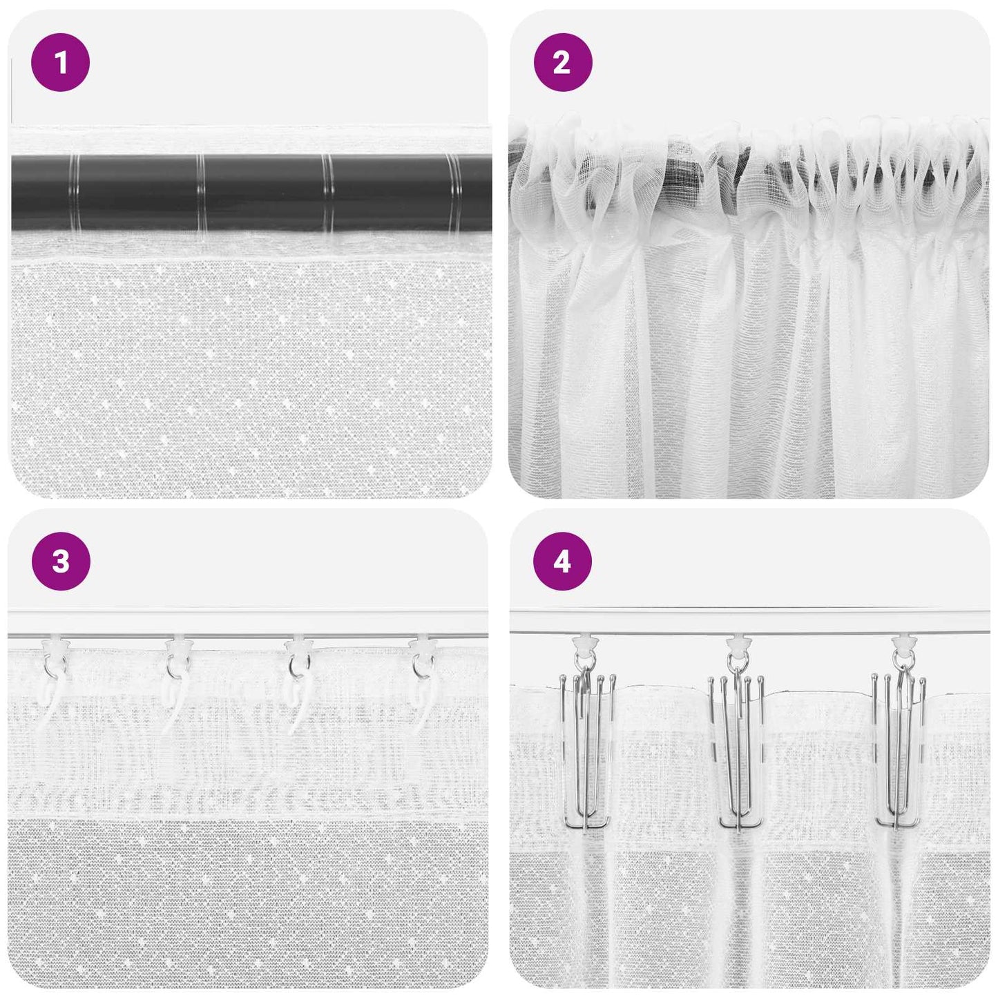 vidaXL Κουρτίνα Δαντέλας Λευκό 160 x 1200 cm Πολυεστέρας