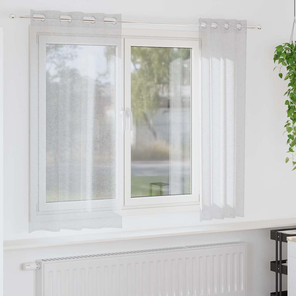 vidaXL Κουρτίνες 2 pcs Ανοιχτό γκρι 140 x 175 εκ. Πολυεστέρας