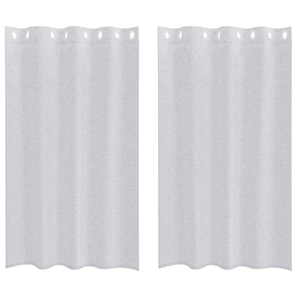vidaXL Κουρτίνες 2 pcs Ανοιχτό γκρι 140 x 175 εκ. Πολυεστέρας