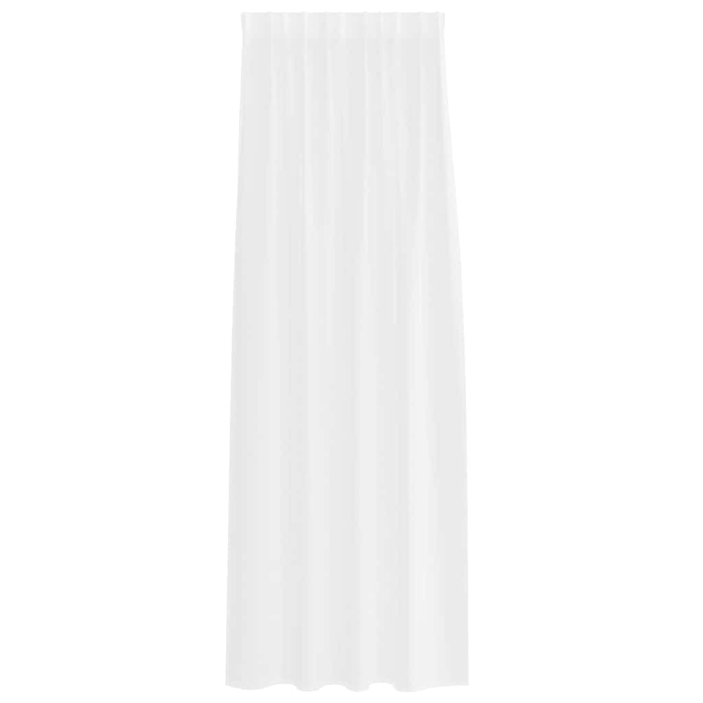 vidaXL Κουρτίνα βυσσινί 2 τμχ. Λευκό 225 x 140 εκ. Πολυεστέρας