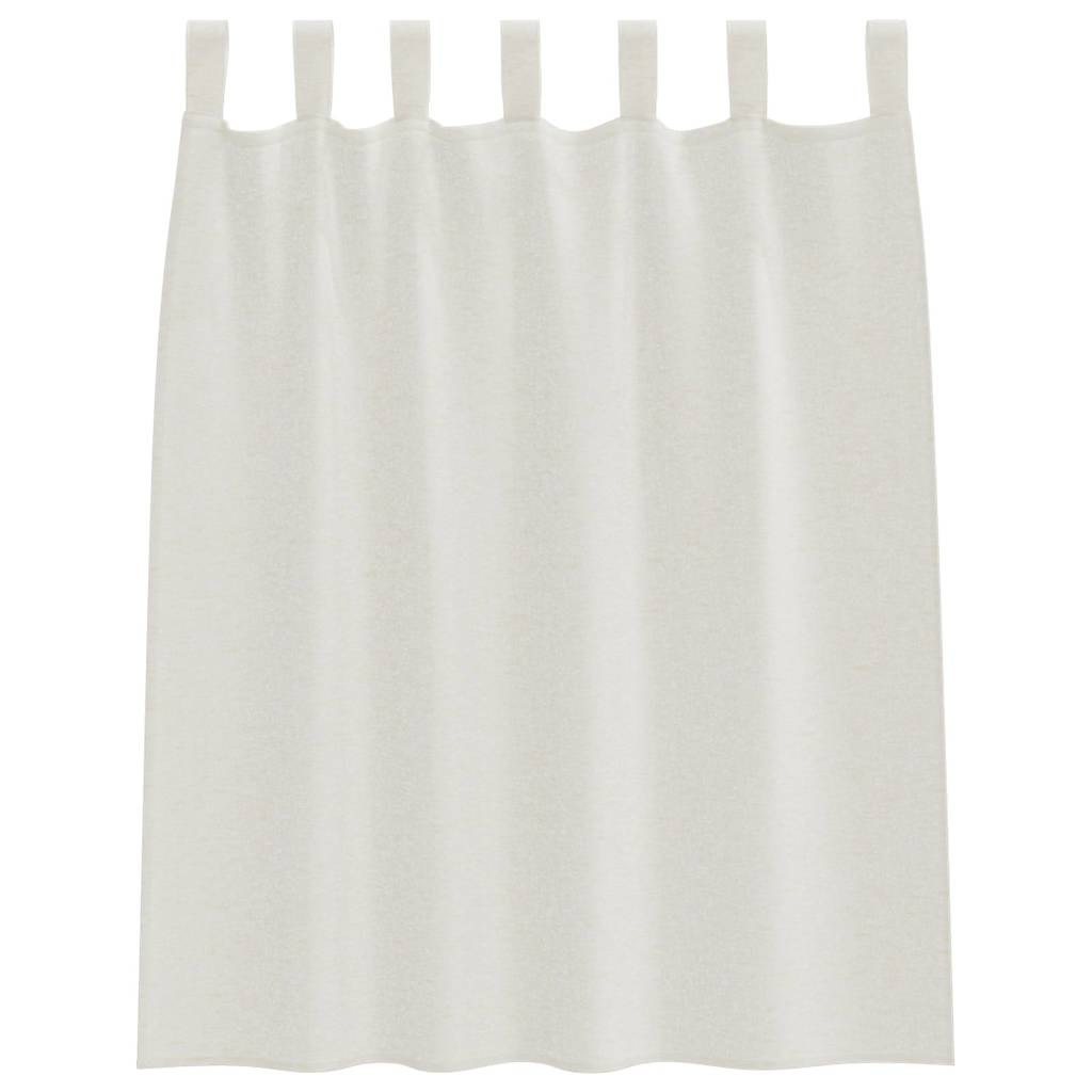 vidaXL Κουρτίνα βυσσινί 2 τμχ. Κρεμ 140 x 140 cm Πολυεστέρας
