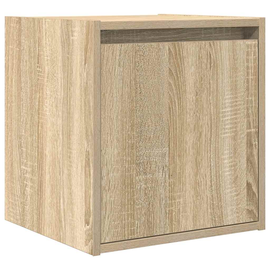 vidaXL Κομοδίνα Επιτοίχια Sonoma Δρυς 38x34x40 εκ.