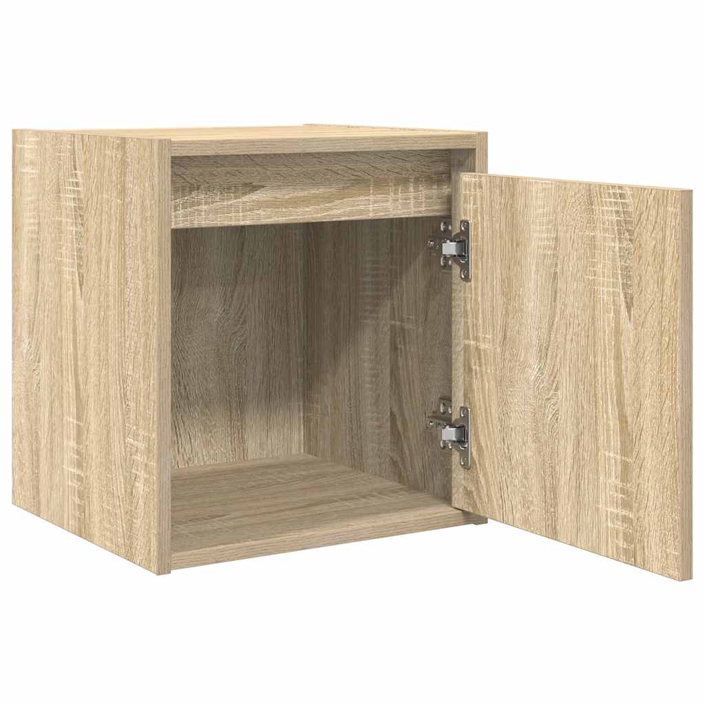 vidaXL Κομοδίνα Επιτοίχια Sonoma Δρυς 38x34x40 εκ.
