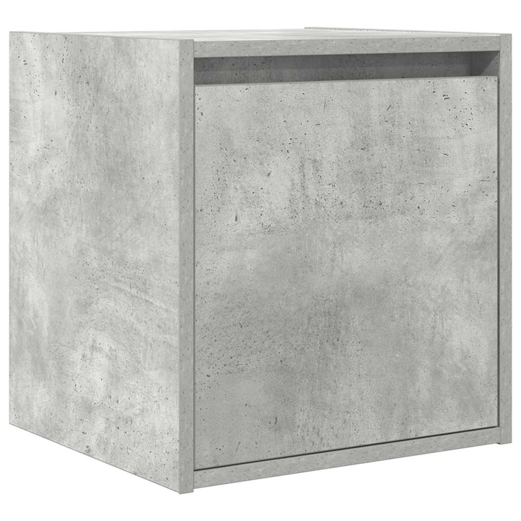 vidaXL Κομοδίνο Επιτοίχιο Γκρι Σκυροδέματος 38x34x40 εκ.