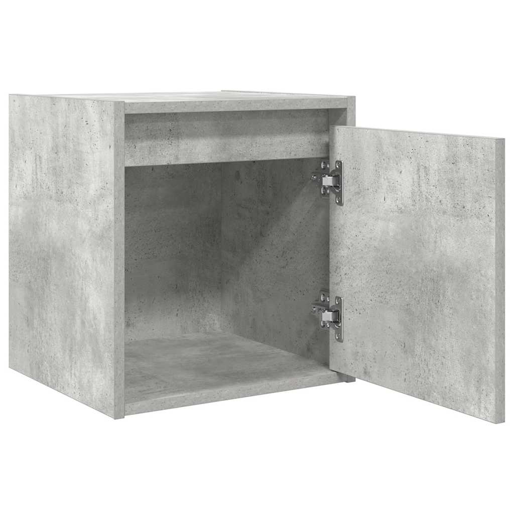 vidaXL Κομοδίνο Επιτοίχιο Γκρι Σκυροδέματος 38x34x40 εκ.