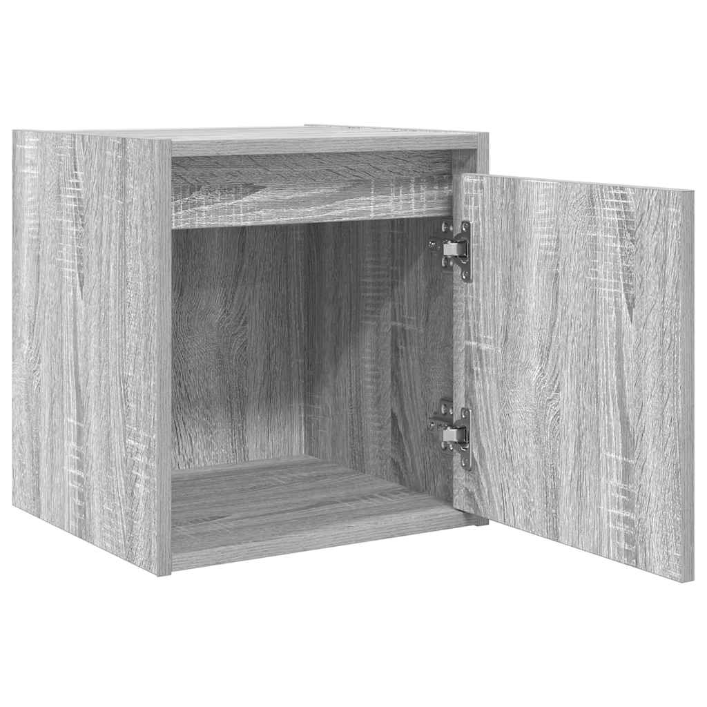vidaXL Κομοδίνα Επιτοίχια Γκρι Sonoma 38x34x40 εκ.