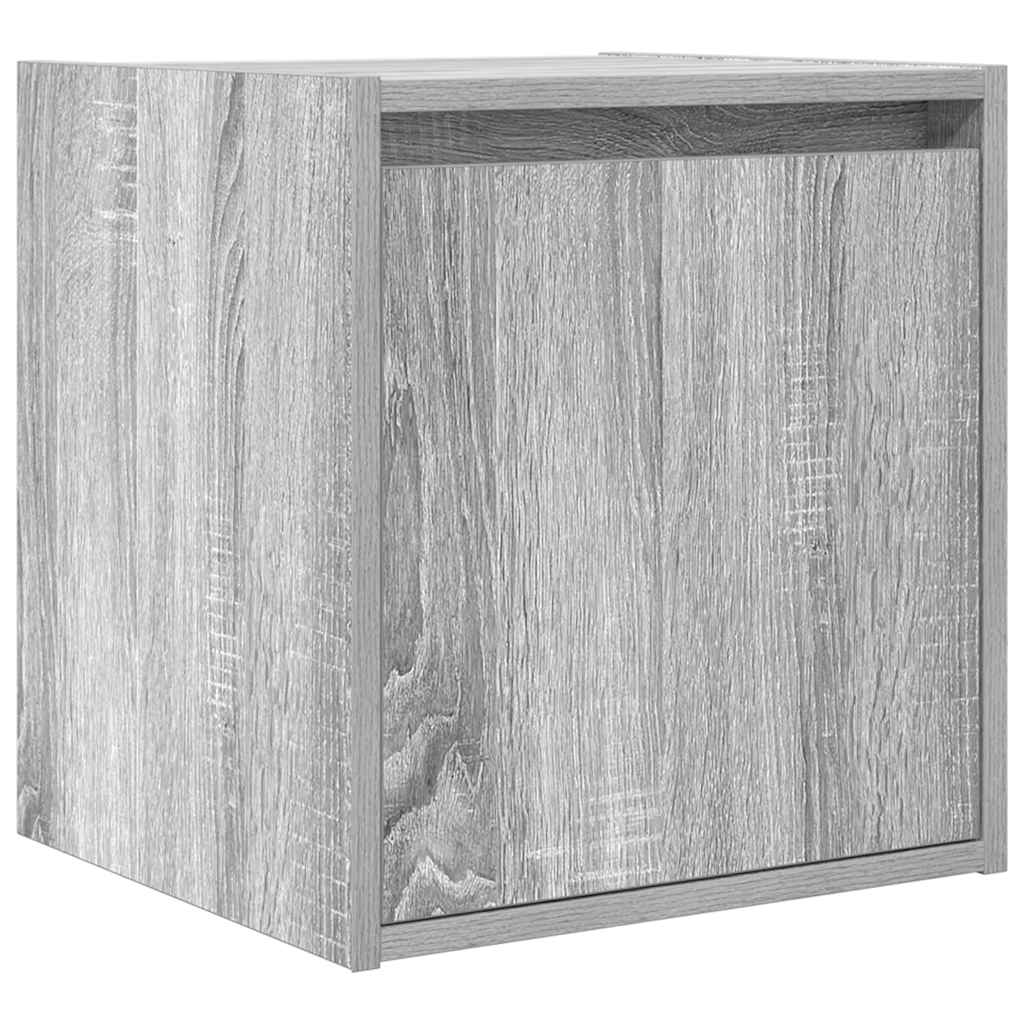 vidaXL Κομοδίνα Επιτοίχια 2 τεμ. Γκρι Sonoma 38x34x40 εκ.