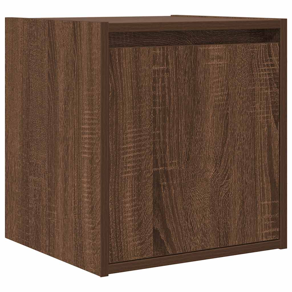 vidaXL Κομοδίνο Επιτοίχιο Καφέ Δρυς 38x34x40 εκ.