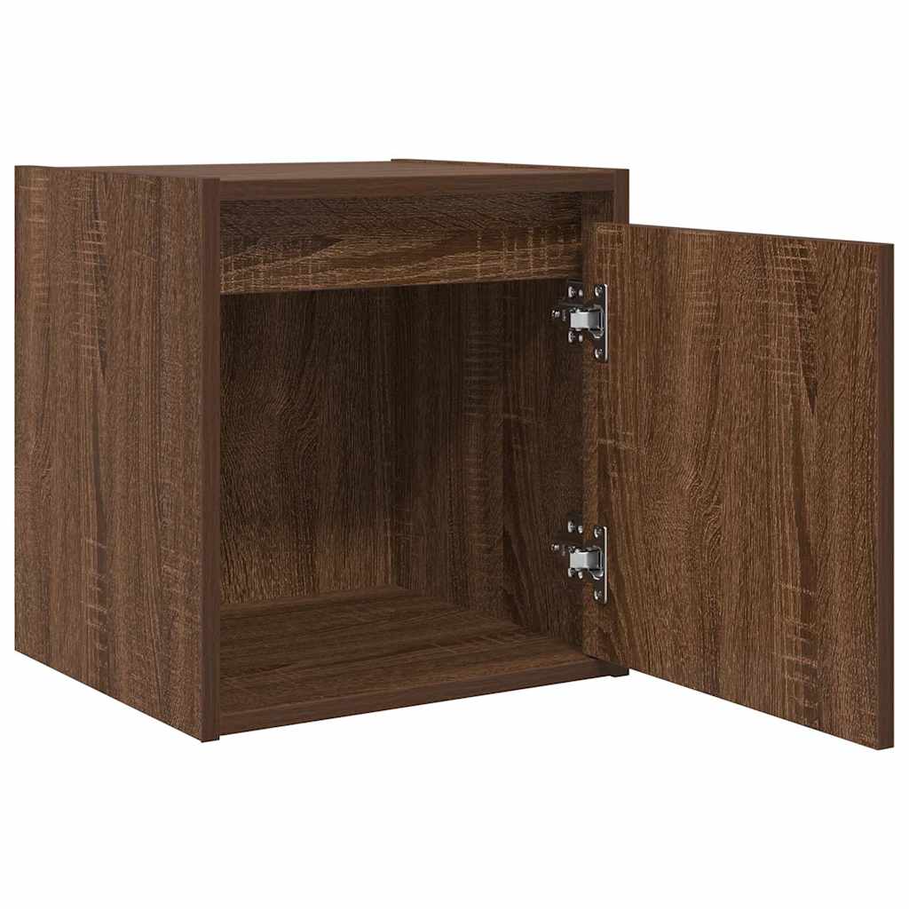vidaXL Κομοδίνο Επιτοίχιο Καφέ Δρυς 38x34x40 εκ.