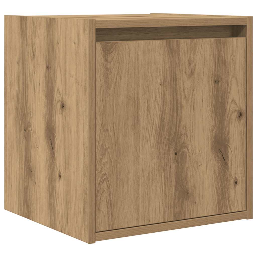 vidaXL Κομοδίνο Επιτοίχιο Αρτισιανή Δρυς 38x34x40 εκ.