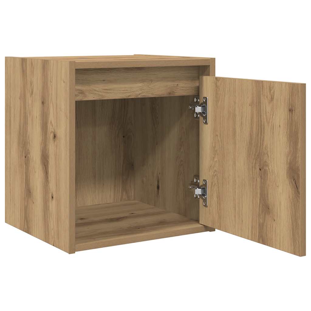vidaXL Κομοδίνο Επιτοίχιο Αρτισιανή Δρυς 38x34x40 εκ.